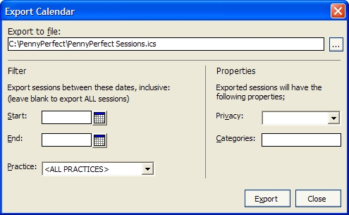 Export Calendar